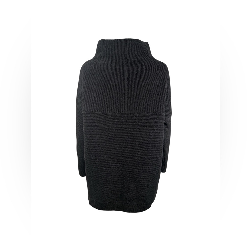 Free People Ottoman slouchy Ribbed Mock Neck Black Women's Tunic Sweater size XS - Picture 4 of 4
